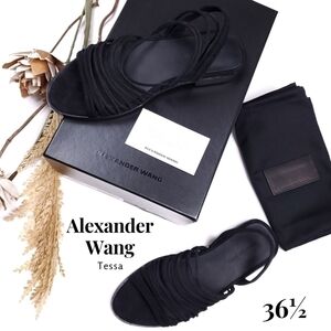 New Alexander Wang Tessa Suede Black Sz 36½